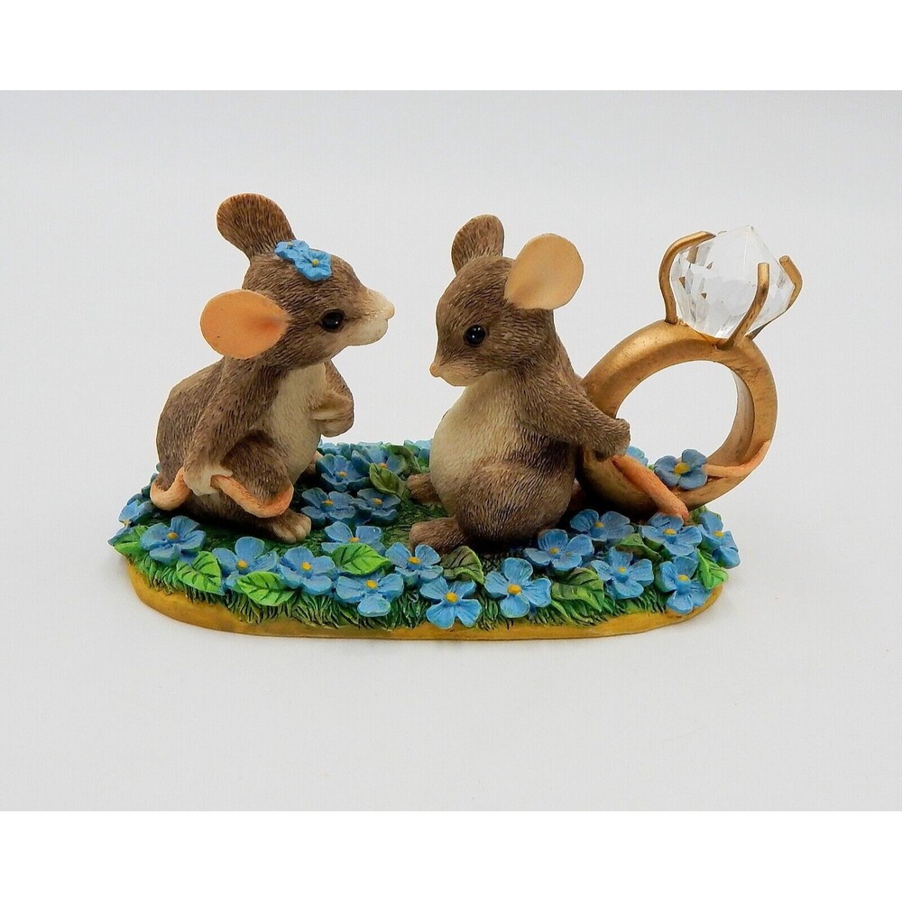 Charming Tails 'I Have a Question' Mouse Figurine 89/603 Proposal Fitz & Floyd
